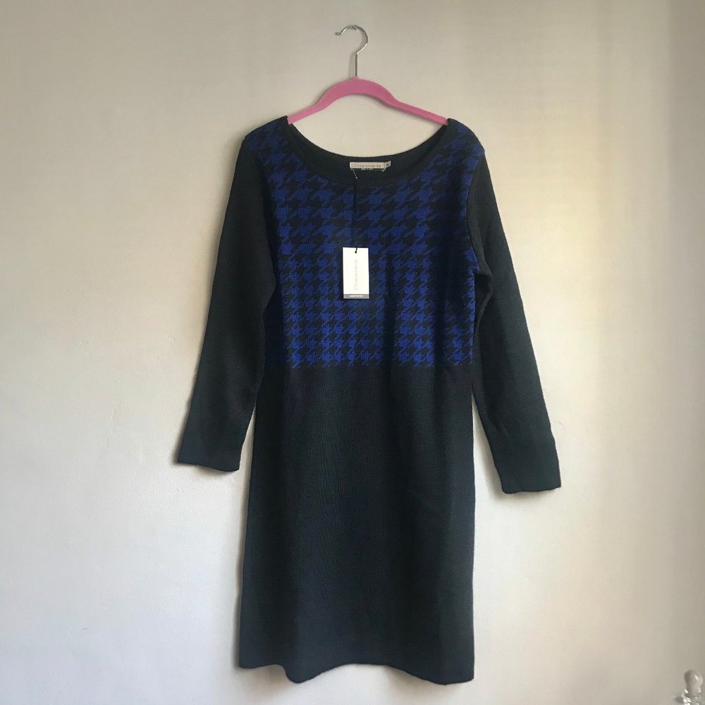 CHIARAMENTE / Black Wool Blend Sweater Dress